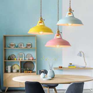 Naren Lampe Suspension Luminaire Vintage. Métal. Noir/Blanc. Salle à Manger-Luire