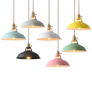 Naren Lampe Suspension Luminaire Vintage. Métal. Noir/Blanc. Salle à Manger-Luire