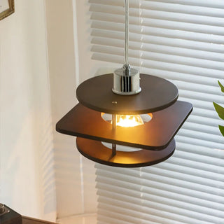 Valentina Vintage LED Suspension Métal Noyer Salle à Manger