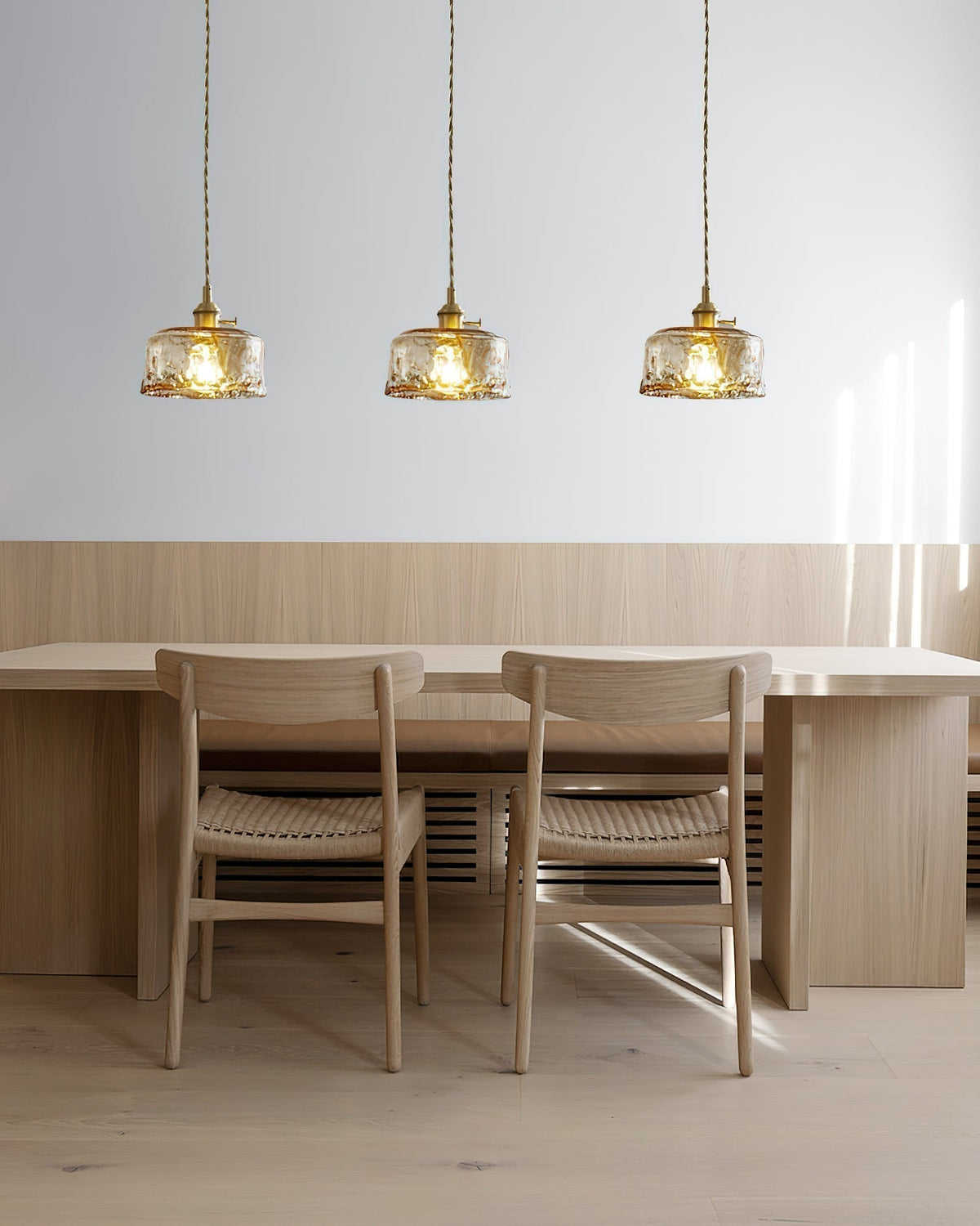Velon Vintage Amber Glass Pendant Light-Neutral Decor