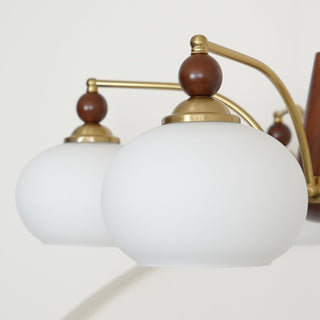 Lustra Suspension Rétro en Verre Jaune et Laiton-Luire