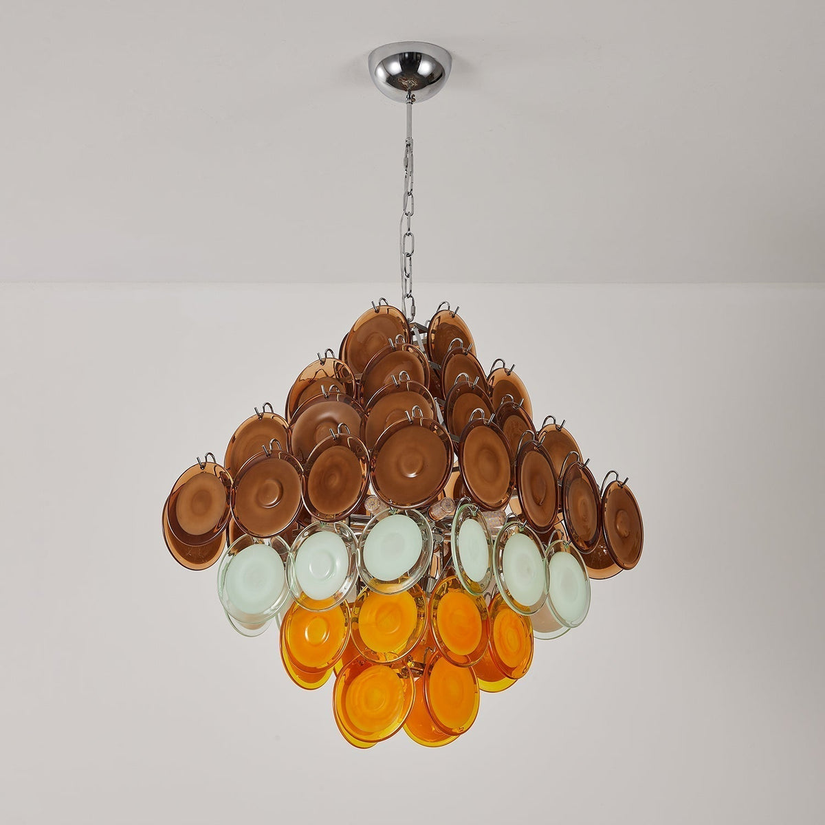 Dovana Lustre Rétro en Verre Disc Multicolore Vintage