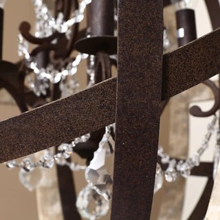 Lustra Lustre Globe Rétro avec Bois Vieilli