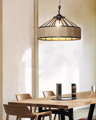 Alshaan Lampe Suspension Exquise en Corde de Chanvre Rétro