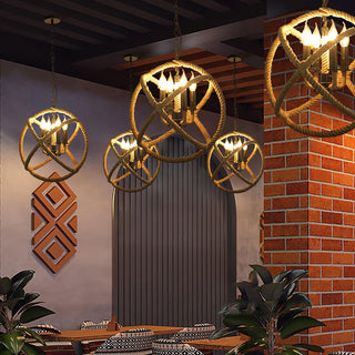 Evliran Suspension Moderne en Corde de Chanvre Rétro
