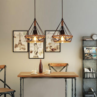 Evliran Suspension Moderne en Corde de Chanvre Rétro