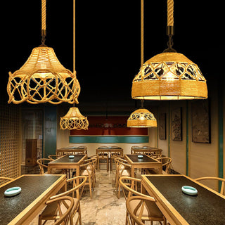 Evliran Suspension Moderne en Corde de Chanvre Rétro