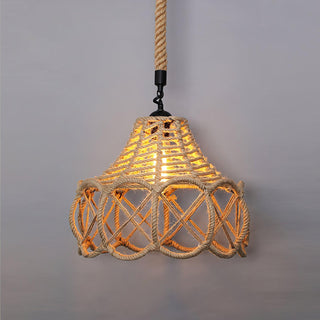 Evliran Suspension Moderne en Corde de Chanvre Rétro