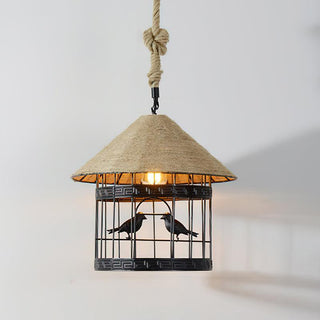Evliran Suspension Moderne en Corde de Chanvre Rétro