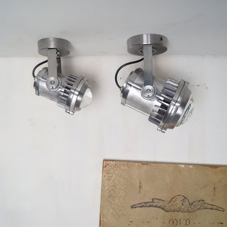 Ivinan Projecteur Métal Verre Industriel Rétro