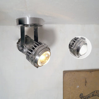 Ivinan Projecteur Métal Verre Industriel Rétro
