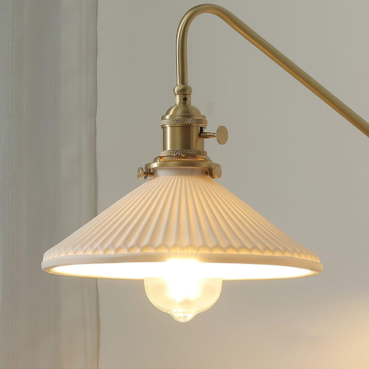 Fayel Pleated Shade Wall Lamp-Neutral Decor