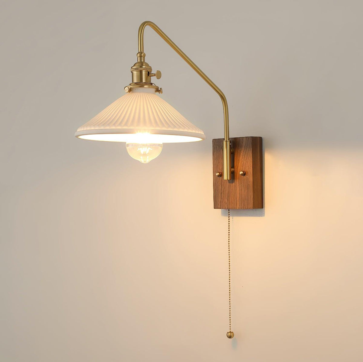 Fayel Pleated Shade Wall Lamp-Neutral Decor