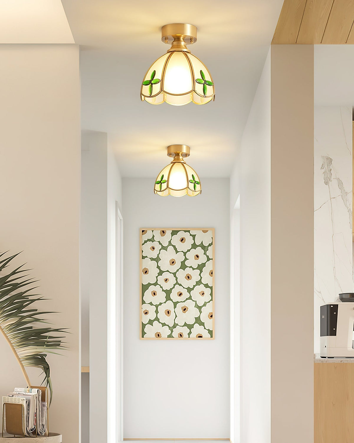 Nexo Tiffany Style Stained Glass Ceiling Light-Neutral Decor