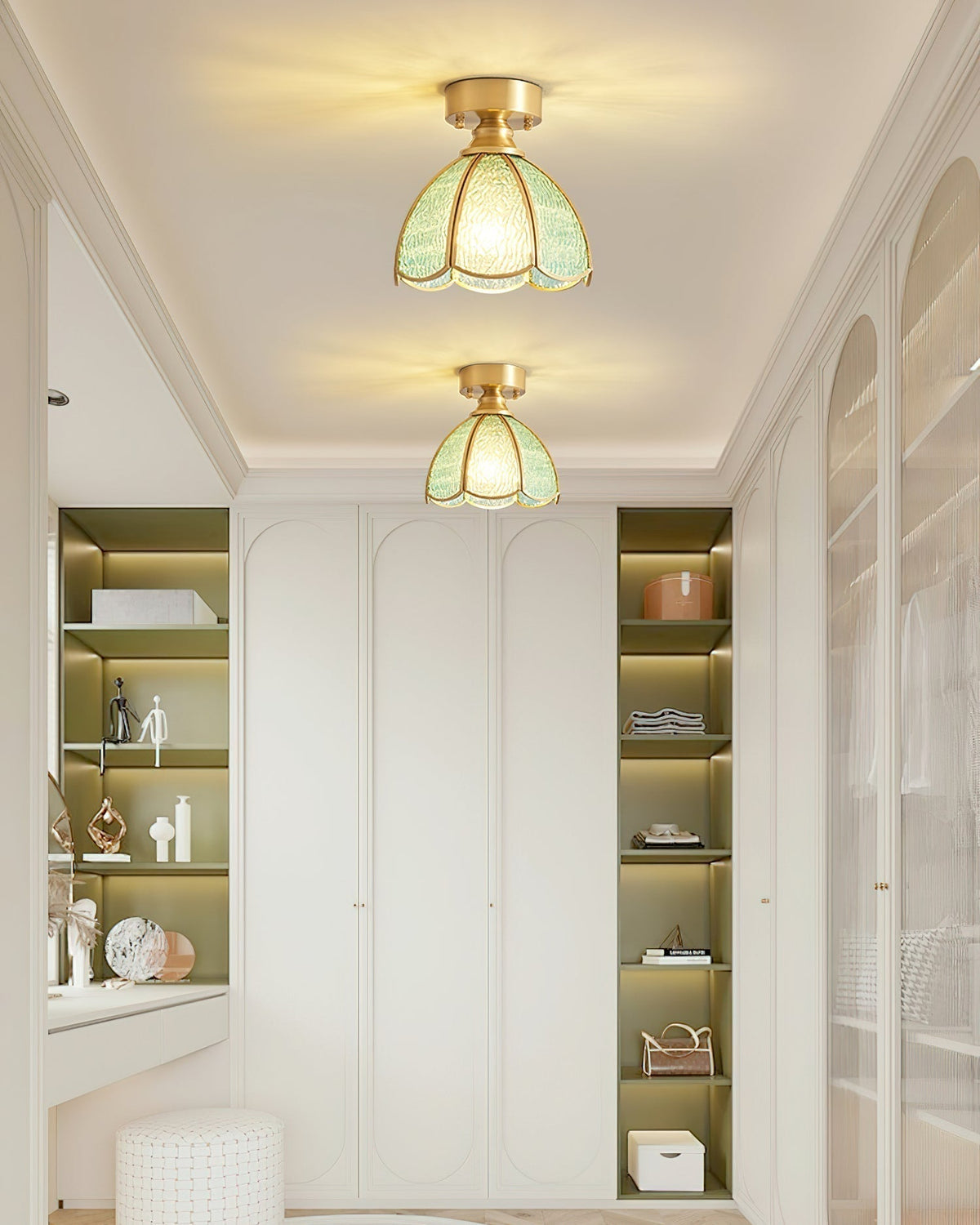 Nexo Tiffany Style Stained Glass Ceiling Light-Neutral Decor