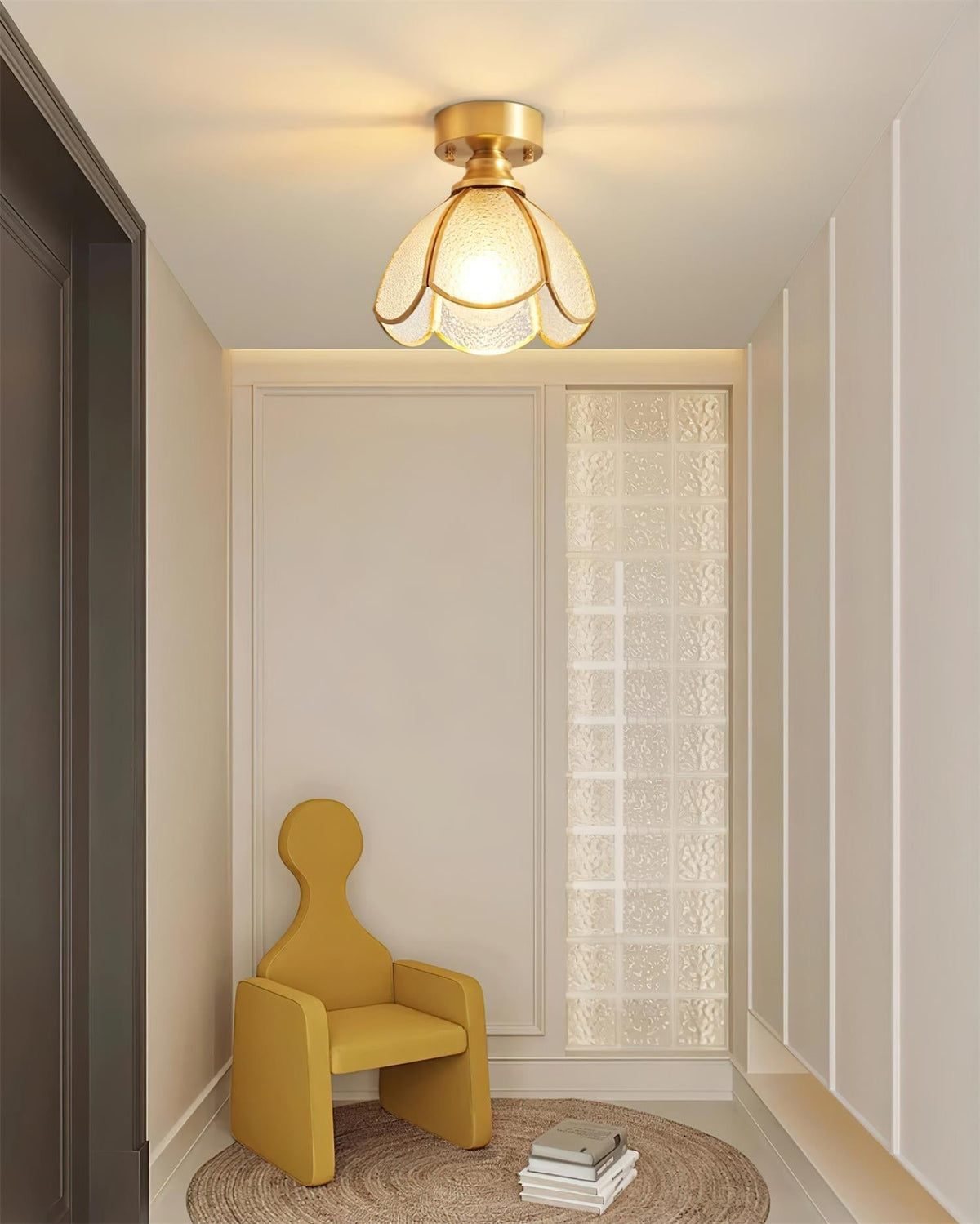 Nexo Tiffany Style Stained Glass Ceiling Light-Neutral Decor