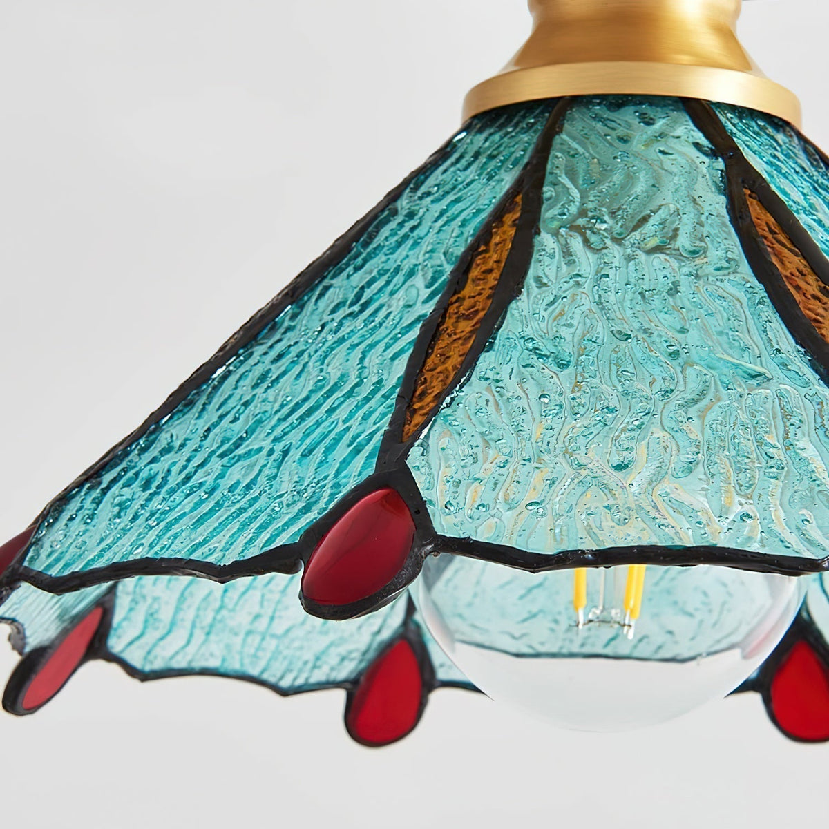 Nexo Tiffany Style Stained Glass Ceiling Light-Neutral Decor