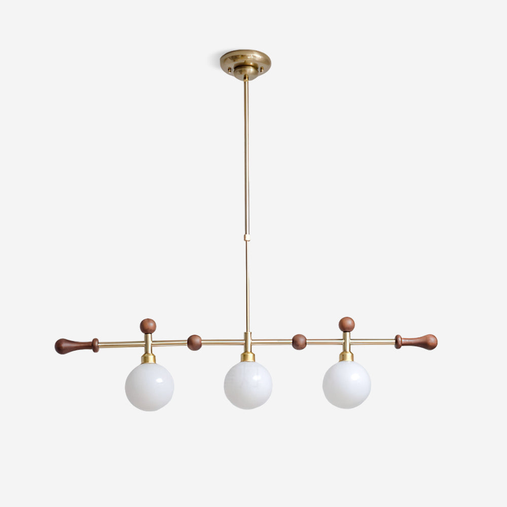 Chandelier Linear Globe LED/Incandescent for Dining Room Kitchen Island-Neutral Decor