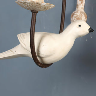Syraean Applique Murale Métal Bois Rétro Vintage Oiseau