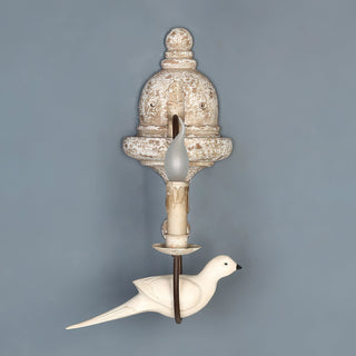 Syraean Applique Murale Métal Bois Rétro Vintage Oiseau