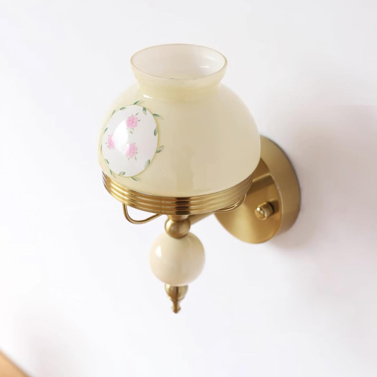 Evia Wall Lamp Glass and Light for Bedroom or Hallway Retro-Neutral Decor