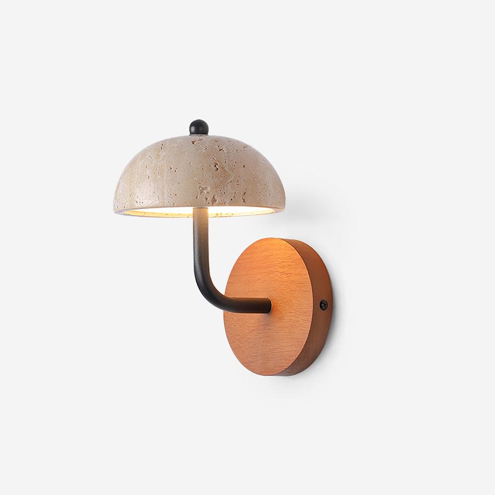 Solaro Wall Light Travertine Half-dome Shade-Neutral Decor