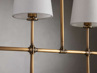 Eurvinen Lustre Industriel Vintage Linéaire Métal Tissu