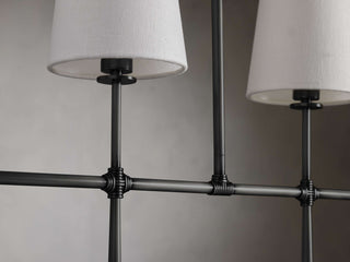 Eurvinen Lustre Industriel Vintage Linéaire Métal Tissu
