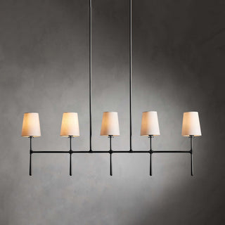 Eurvinen Lustre Industriel Vintage Linéaire Métal Tissu