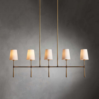 Eurvinen Lustre Industriel Vintage Linéaire Métal Tissu