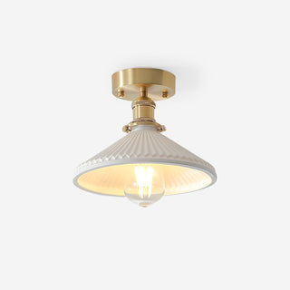 Belmont Plafonnier Vintage Laiton Céramique-Luire