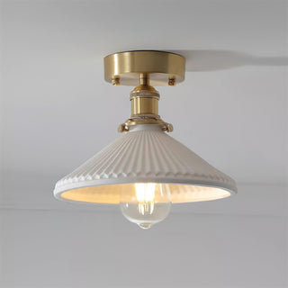Belmont Plafonnier Vintage Laiton Céramique-Luire