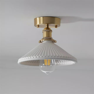 Belmont Plafonnier Vintage Laiton Céramique-Luire