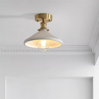 Belmont Plafonnier Vintage Laiton Céramique-Luire