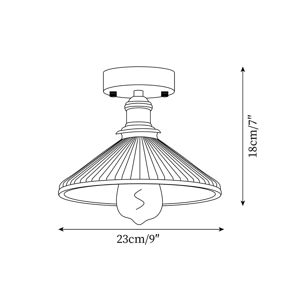 Belmont Vintage Brass & Ceramic Ceiling Light-Neutral Decor