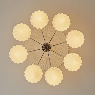 Lustra Lustre Rétro Verre Chrome Bois-Luire