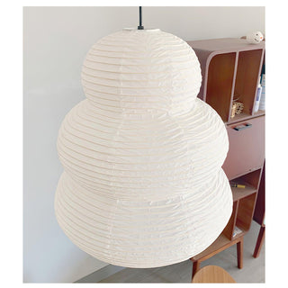 Solara Suspension Papier Washi Lanternes Empilées Japonaises pour Salon