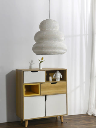 Solara Suspension Papier Washi Lanternes Empilées Japonaises pour Salon