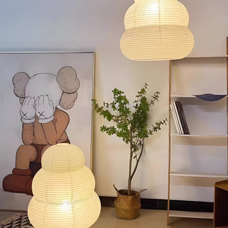 Solara Suspension Papier Washi Lanternes Empilées Japonaises pour Salon