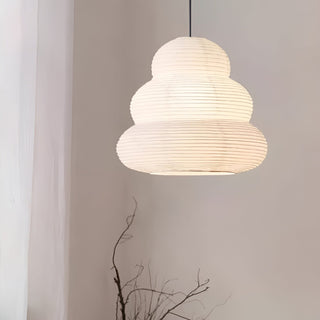 Solara Suspension Papier Washi Lanternes Empilées Japonaises pour Salon