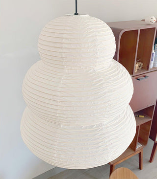 Solara Suspension Papier Washi Lanternes Empilées Japonaises pour Salon