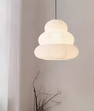 Solara Suspension Papier Washi Lanternes Empilées Japonaises pour Salon