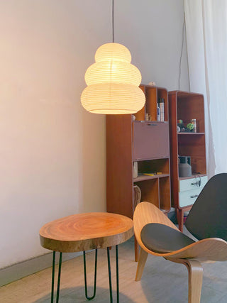 Solara Suspension Papier Washi Lanternes Empilées Japonaises pour Salon