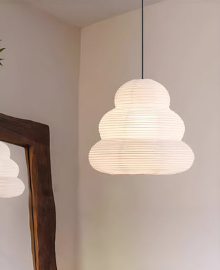 Solara Suspension Papier Washi Lanternes Empilées Japonaises pour Salon