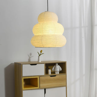Solara Suspension Papier Washi Lanternes Empilées Japonaises pour Salon