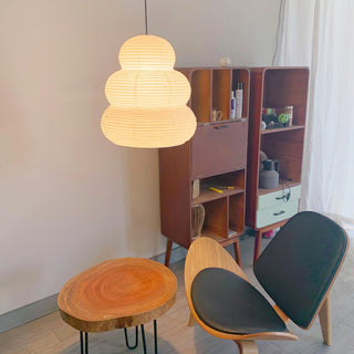 Solara Suspension Papier Washi Lanternes Empilées Japonaises pour Salon