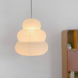 Solara Suspension Papier Washi Lanternes Empilées Japonaises pour Salon