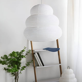 Solara Suspension Papier Washi Lanternes Empilées Japonaises pour Salon