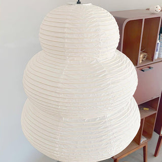 Solara Suspension Papier Washi Lanternes Empilées Japonaises pour Salon