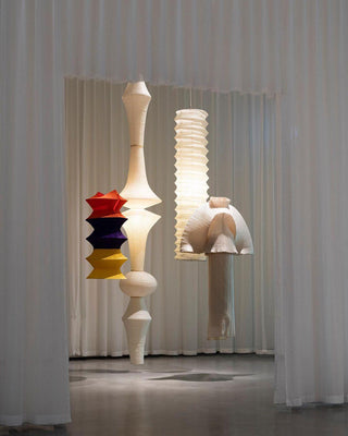 Lustra Suspension Luminaire Papier Washi E pour Salon-Luire